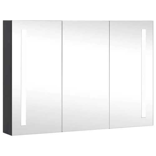 LED шкаф с огледало за баня, 89x14x62 см