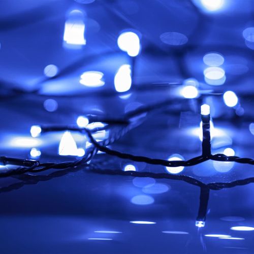 Светещ стринг с 400 сини LED, 40 м, 8 светлинни ефекта
