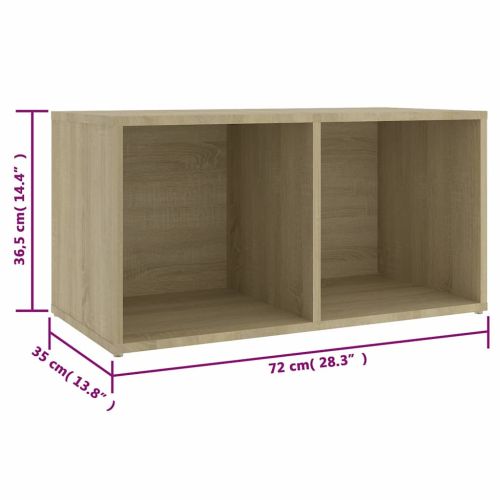 ТВ шкафове, 2 бр, дъб сонома, 72x35x36,5 см, инженерно дърво