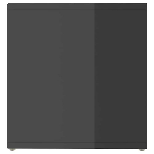 ТВ шкафове, 2 бр, сив гланц, 72x35x36,5 см, инженерно дърво