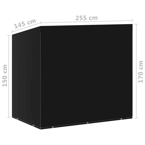 Калъфи за градински люлки 2 бр 10 капси 2 ципа 255x145x170 см