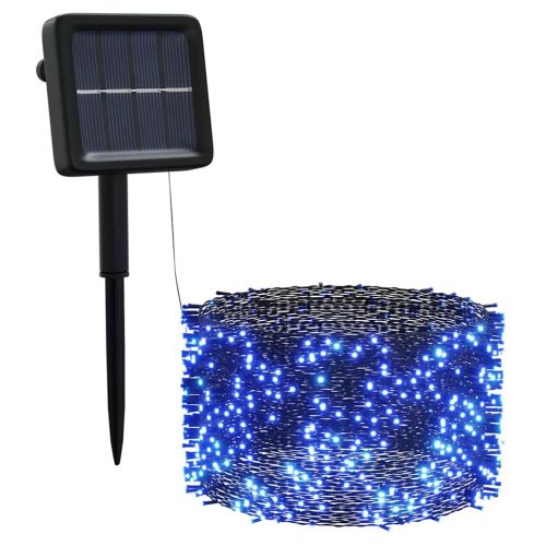 Соларни лампички 5 бр 5х200 LED сини за закрито/открито