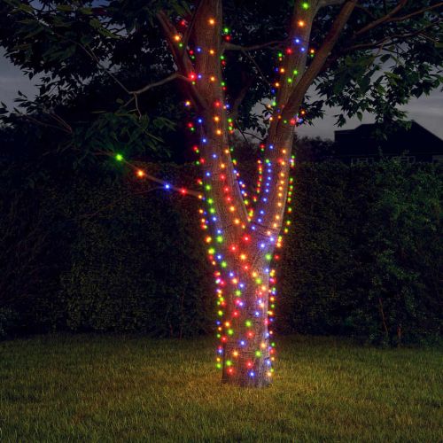 Соларни лампички 5 бр 5х200 LED многоцветни за закрито/открито