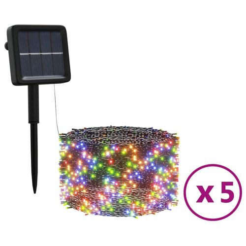 Соларни лампички 5 бр 5х200 LED многоцветни за закрито/открито