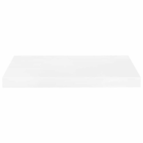 Окачени стенни рафтове, 4 бр, бял гланц, 50x23,5x3,8 см, МДФ