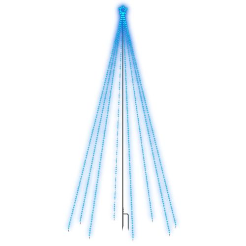 LED коледна елха за закрито и открито 576 LED синя 3,6 м