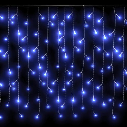 LED завеса ледени висулки 10 м 400 LED синя 8 режима