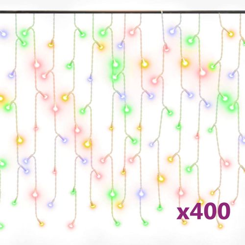 LED завеса ледени висулки 10 м 400 LED многоцветна 8 режима