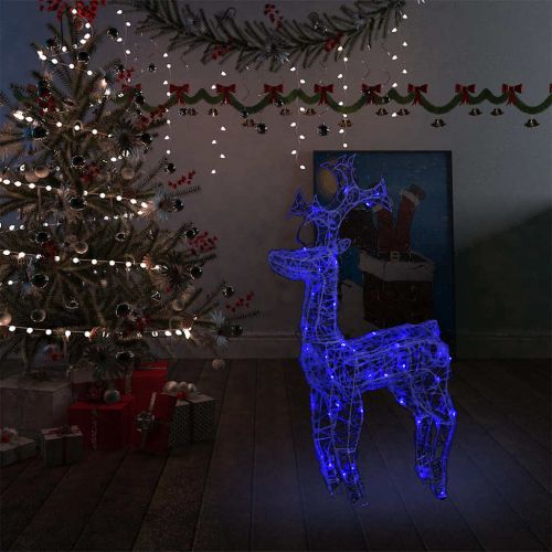 Коледна украса северен елен 90 LED 60x16x100 см акрил