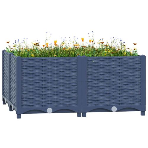Повдигната леха, 80x80x38 см, полипропилен