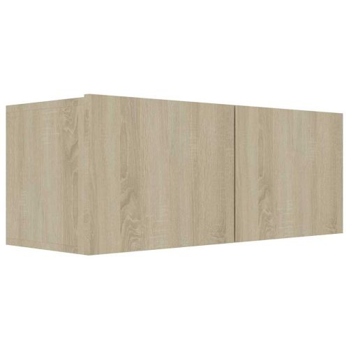 ТВ шкафове, 4 бр, дъб сонома, 80x30x30 см, инженерно дърво