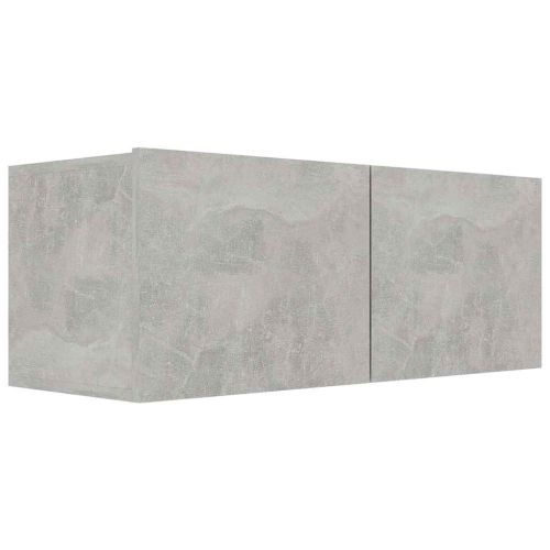 ТВ шкафове, 4 бр, бетонно сиви, 80x30x30 см, инженерно дърво