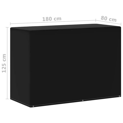 Калъфи градинска мебел 2 бр 6 капси за газ барбекю 180x80x125см