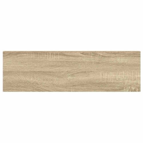 Окачен стенен рафт, дъб и бял, 80x23,5x3,8 см, МДФ