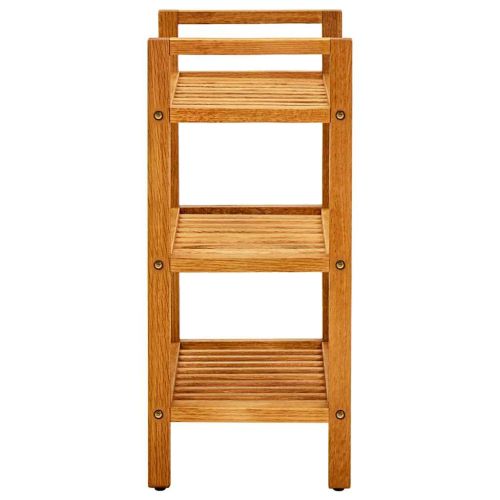 Поставка за обувки с 3 рафта, 50x27x60 см, дъбов масив