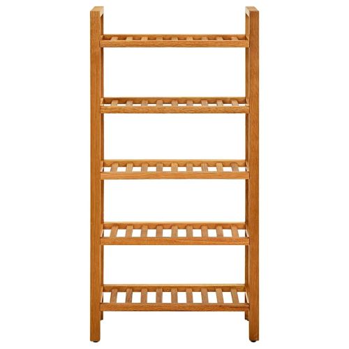 Поставка за обувки с 5 рафта, 50x27x100 см, дъбов масив