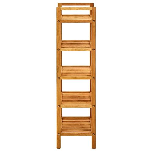 Поставка за обувки с 5 рафта, 50x27x100 см, дъбов масив