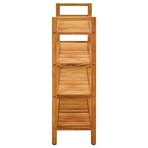 Поставка за обувки с 4 рафта, 100x27x80 см, дъбов масив