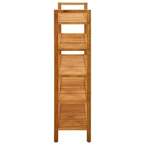 Поставка за обувки с 5 рафта, 100x27x100 см, дъбов масив