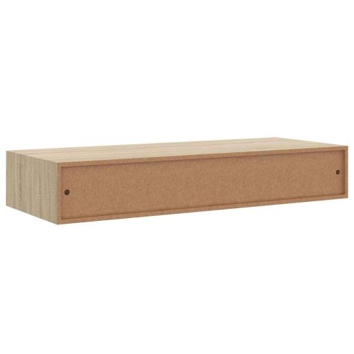 Стенни рафтове с чекмеджета, 2 бр, сиви, 60x23,5x10 см, МДФ