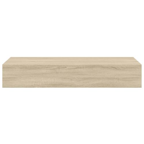 Стенни рафтове с чекмеджета, 2 бр, дъб, 60x23,5x10 см, МДФ