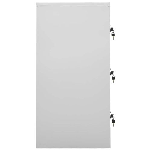 Заключващ се шкаф, светлосив, 90x45x92,5 см, стомана