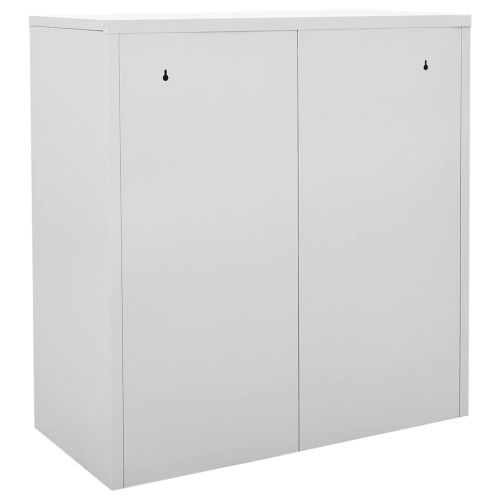 Заключващ се шкаф, светлосив, 90x45x92,5 см, стомана