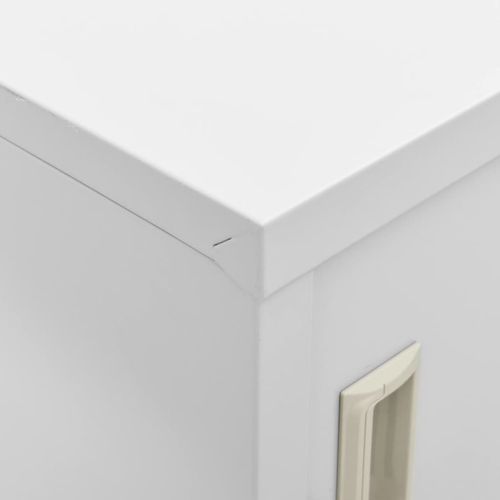 Заключващ се шкаф, светлосив, 90x45x92,5 см, стомана