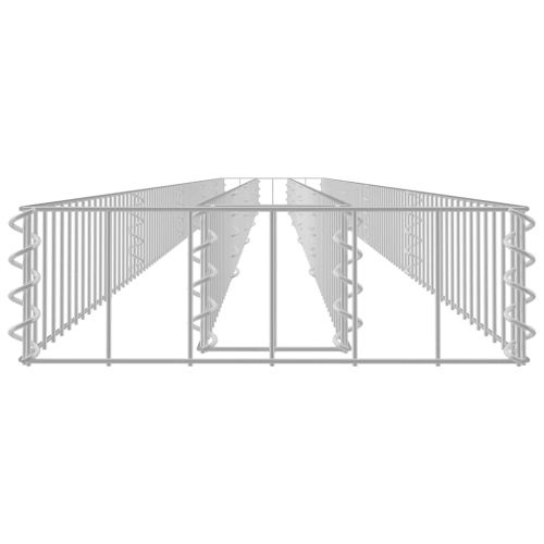 Габион повдигната леха, поцинкована стомана, 450x30x10 cм