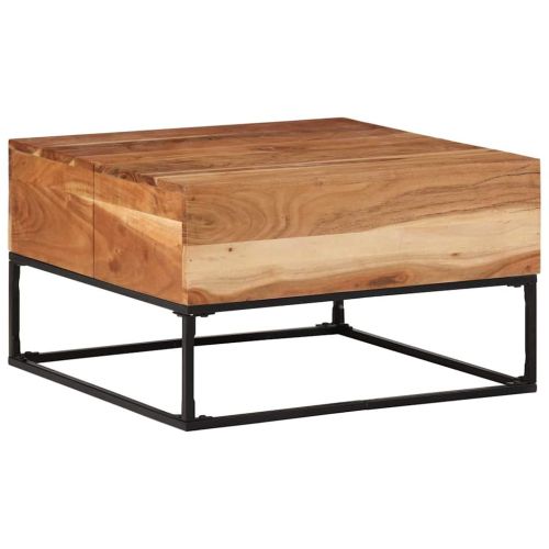 Маса за кафе, 68x68x41 см, акациево дърво масив