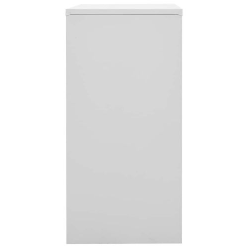 Заключващ се шкаф, светлосиво и червено, 90x45x92,5 см, стомана