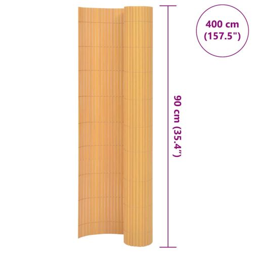 Двустранна градинска ограда, 90x400 см, жълта