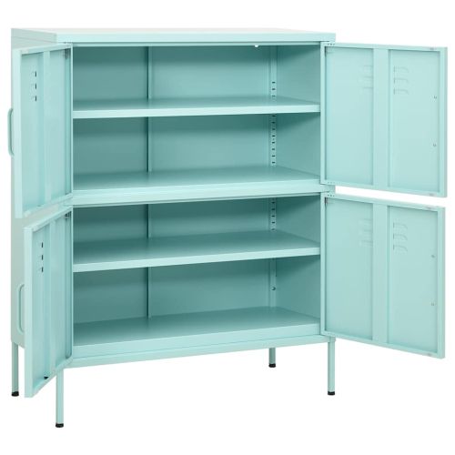 Шкаф за съхранение, мента, 80х35х101,5 см, стомана