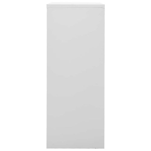 Офис шкаф, светлосив, 90x40x102 см, стомана