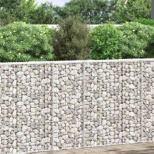 Габион повдигната леха трапец поцинкована стомана 80x20x100 см