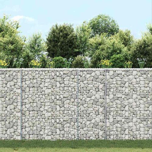 Габион повдигната леха трапец поцинкована стомана 80x20x100 см
