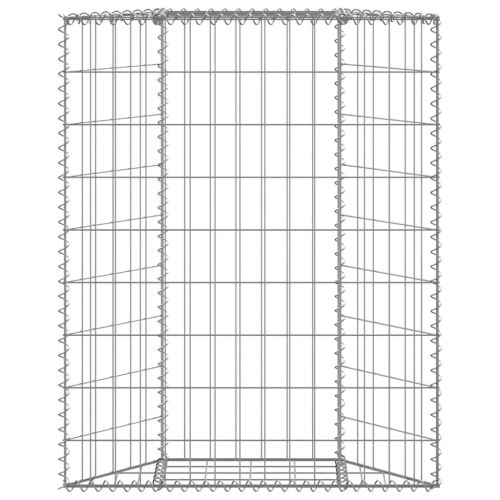 Габион повдигната леха трапец поцинкована стомана 80x20x100 см