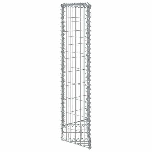 Габион повдигната леха трапец поцинкована стомана 80x20x100 см