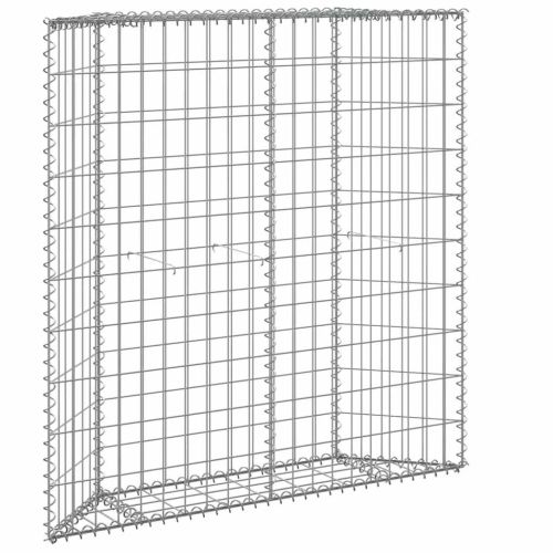 Габион повдигната леха трапец поцинкована стомана 100x20x100 см