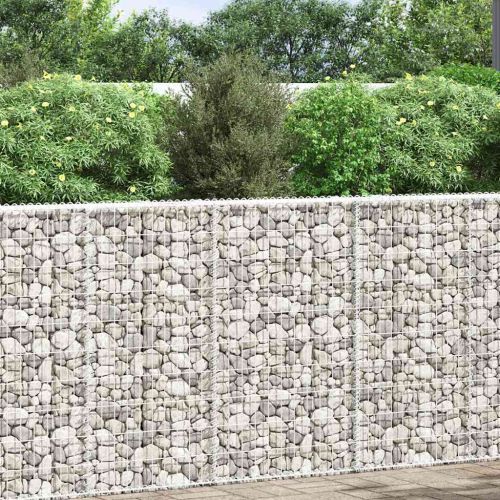 Габион повдигната леха трапец поцинкована стомана 100x20x100 см
