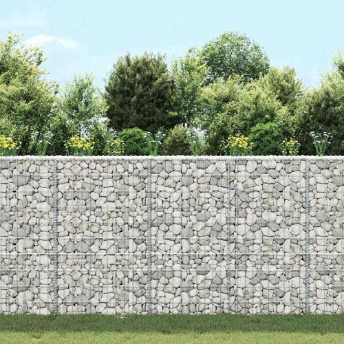 Габион повдигната леха трапец поцинкована стомана 100x20x100 см