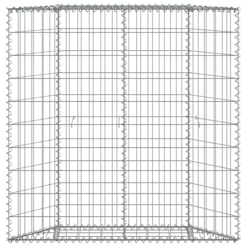 Габион повдигната леха трапец поцинкована стомана 100x20x100 см
