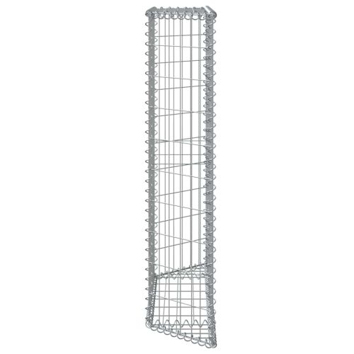 Габион повдигната леха трапец поцинкована стомана 100x20x100 см