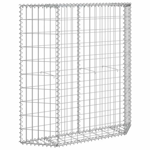 Габион повдигната леха трапец поцинкована стомана 100x20x100 см