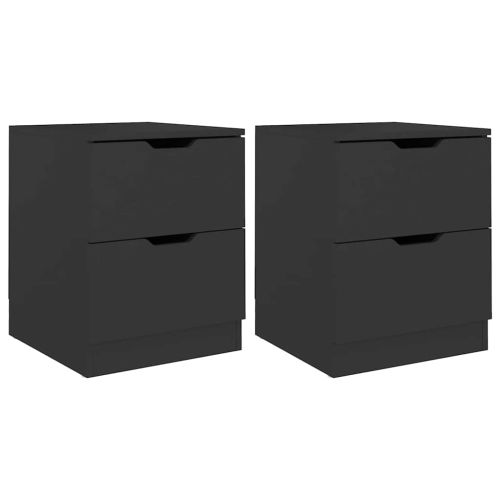 Нощни шкафчета 2 бр черни 40x40x50 см инженерно дърво