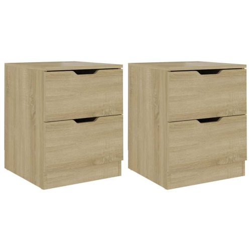 Нощни шкафчета 2 бр дъб сонома 40x40x50 см инженерно дърво