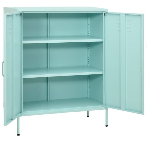 Шкаф за съхранение, мента, 80х35х101,5 см, стомана