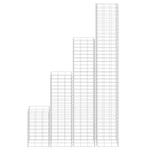 Габиони повдигнати лехи, 4 бр, 30x30x50/100/150/200 см, желязо