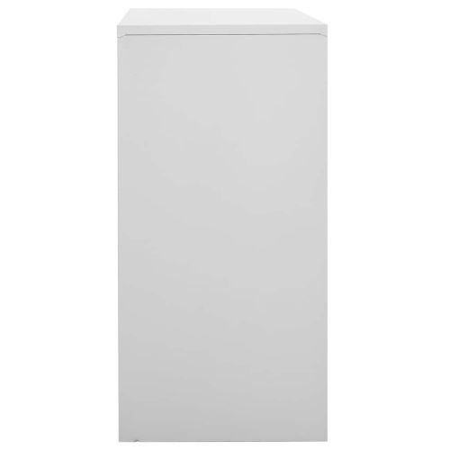 Заключващи се шкафове, 5 бр, светлосиви, 90x45x92,5 см, стомана