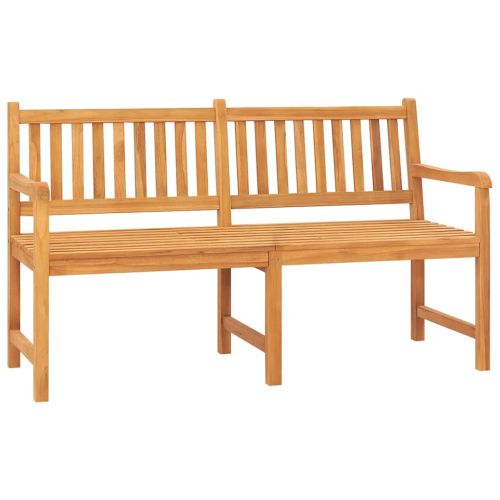 3-местна градинска пейка с масичка, 150 см, тик масив